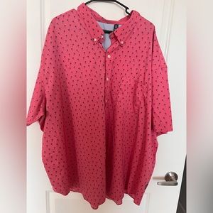 Mens 4XL short sleeve button down